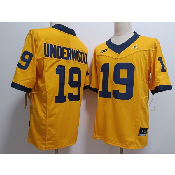 Bryce Underwood Michigan Wolverines Jersey – Yellow