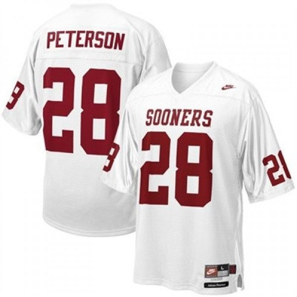 Adrian Peterson Oklahoma Sooners Alumni Player Jersey - White
