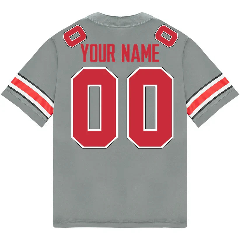 Custom Ohio States Buckeyes Jersey - Grey
