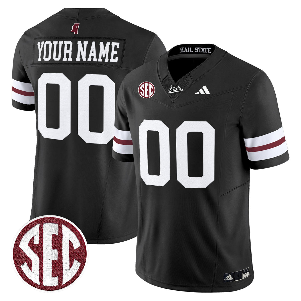 Mississippi State Bulldogs 'Dark Mode' Vapor Limited Custom Jersey - All Stitched