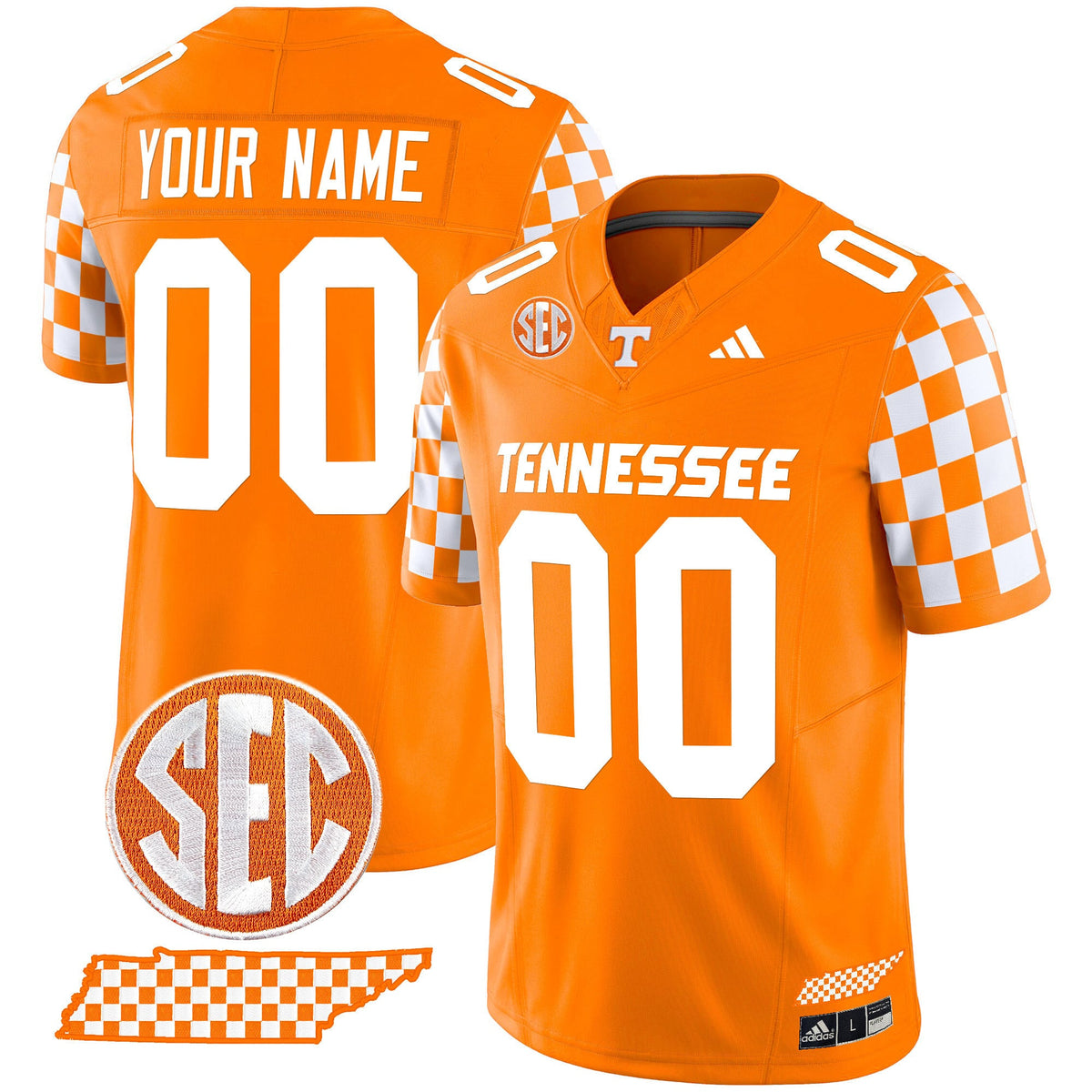 Tennessee Volunteers 'Rebrand 2026' Checkerboard Vapor Limited Custom Jersey - All Stitched