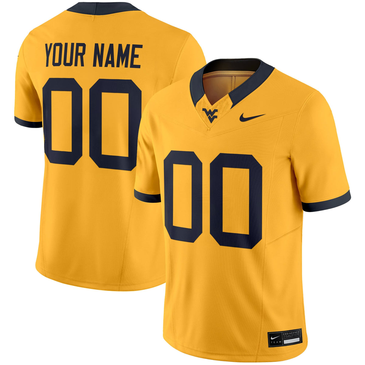 West Virginia Mountaineers 2025 Vapor Limited Custom Jersey - All Stitched