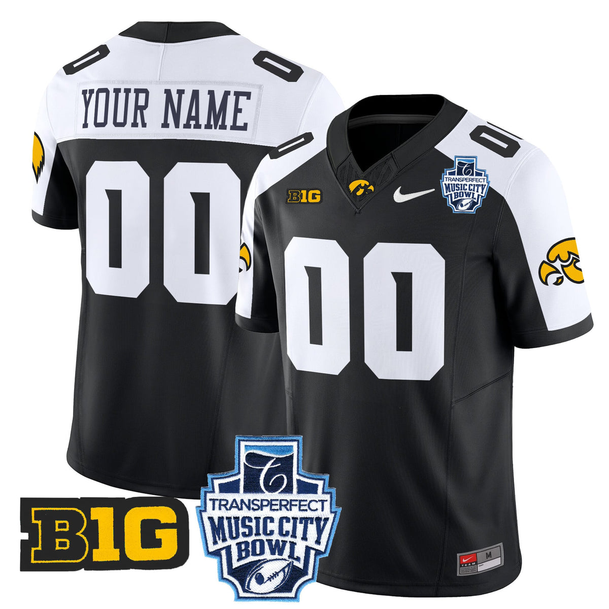 Iowa Hawkeyes 2024 Music City Bowl Vapor Limited Custom Jersey - All Stitched