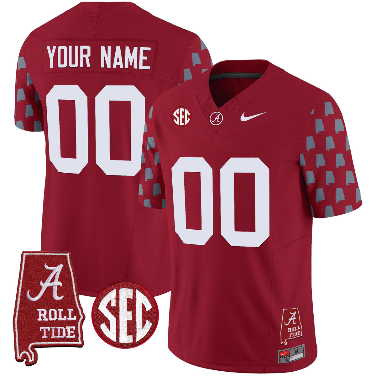 Alabama Crimson Tide Vapor Limited Custom Jersey - Alabama State Style - All Stitched