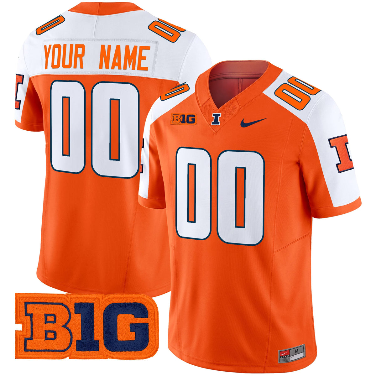 Illinois Fighting Illini 2024 Vapor Limited Custom Jersey - All Stitched