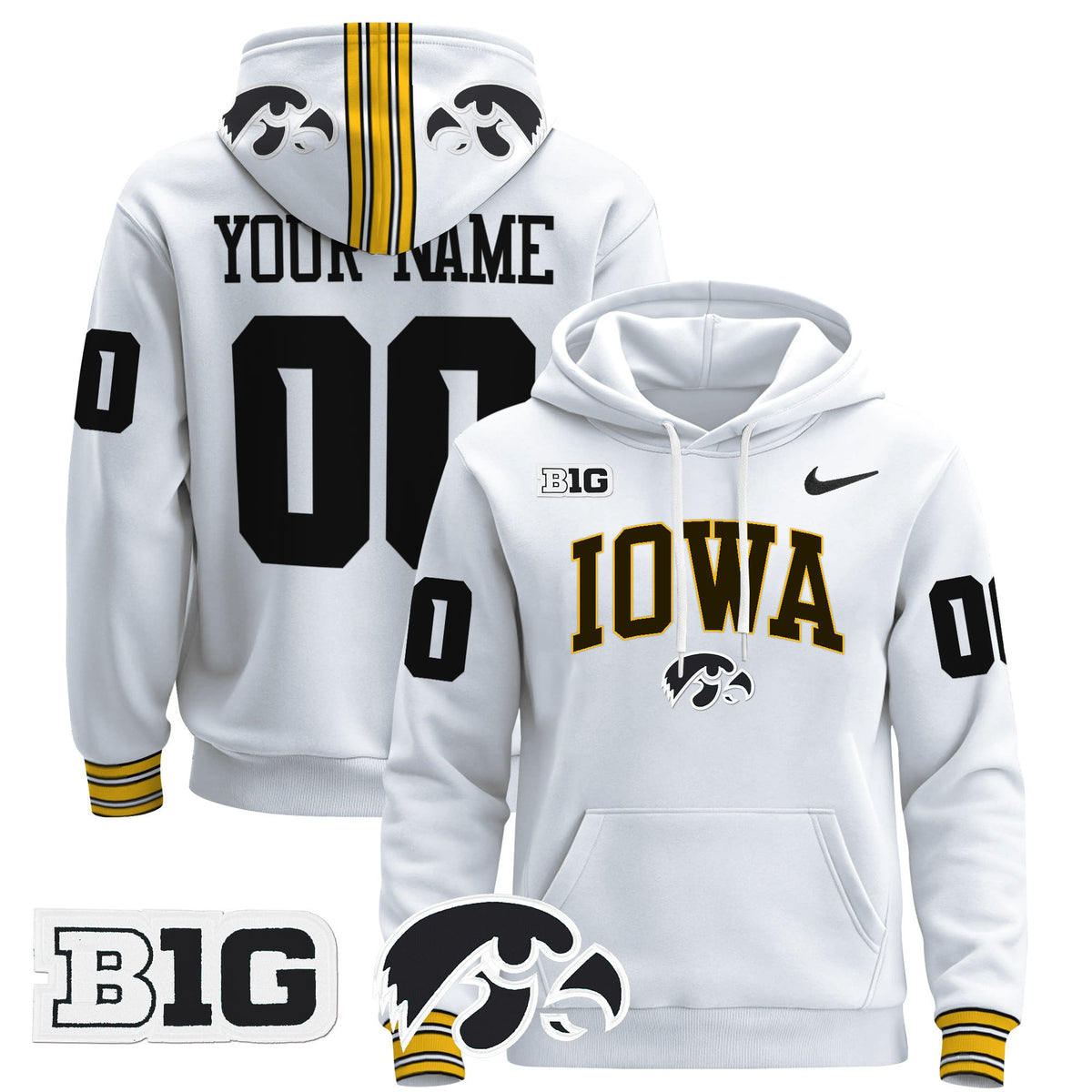 Iowa Hawkeyes 2024 Custom Pullover Hoodie V2