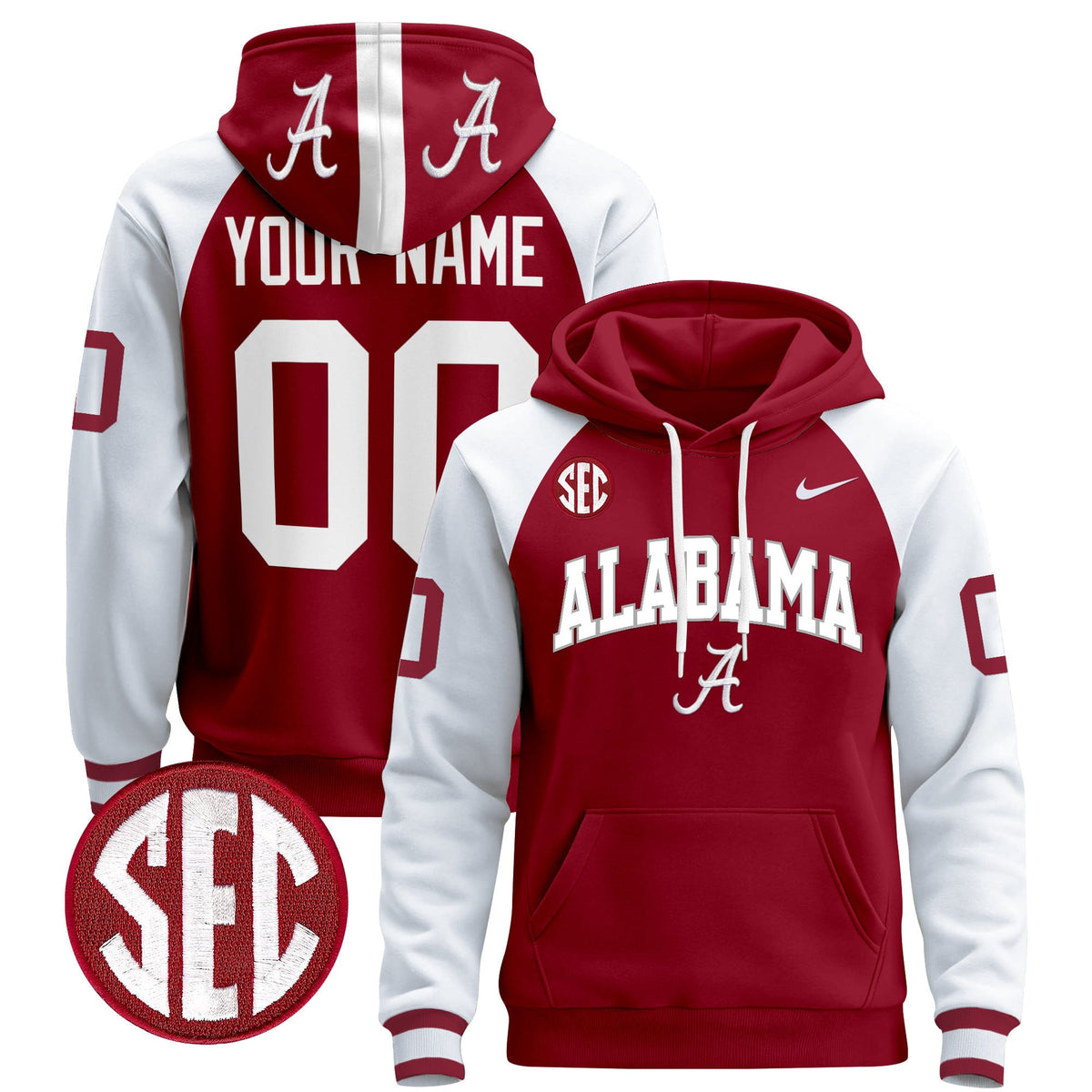Alabama Crimson Tide 2024 Custom Pullover Hoodie V3
