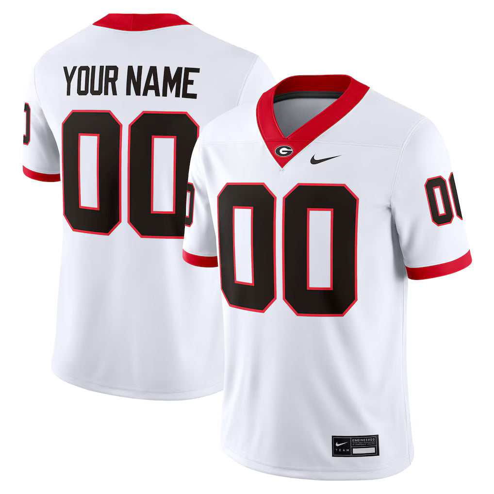 Custom Georgia Bulldogs Jersey - White