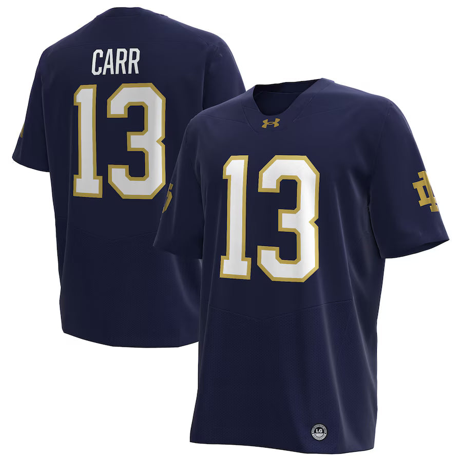 CJ Carr Notre Dame Fighting Irish Jersey - Navy