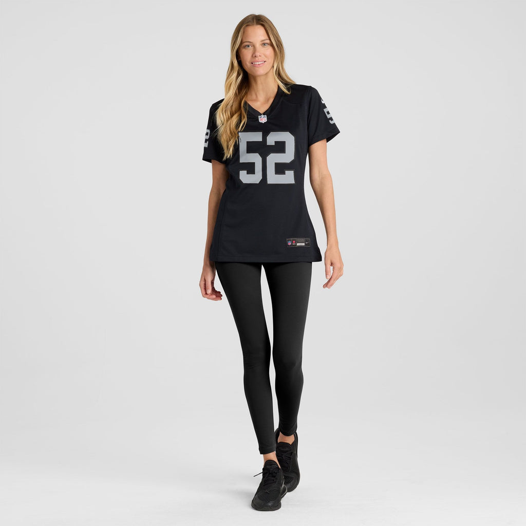 Women's Las Vegas Raiders Elandon Roberts Nike Black Team Game Jersey