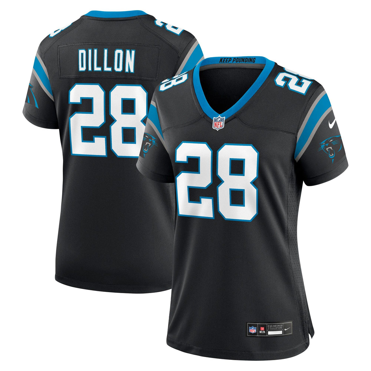 Women's Carolina Panthers Aj Dillon Nike Black Team Game Jersey
